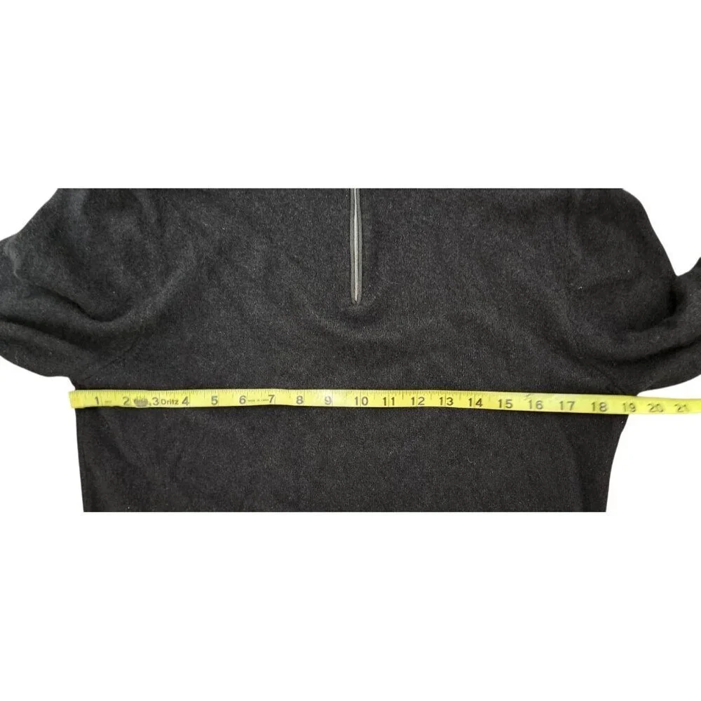 QI Cashmere Men’s Black 1/4 Zip Pullover Sweater 100% Cashmere Size M